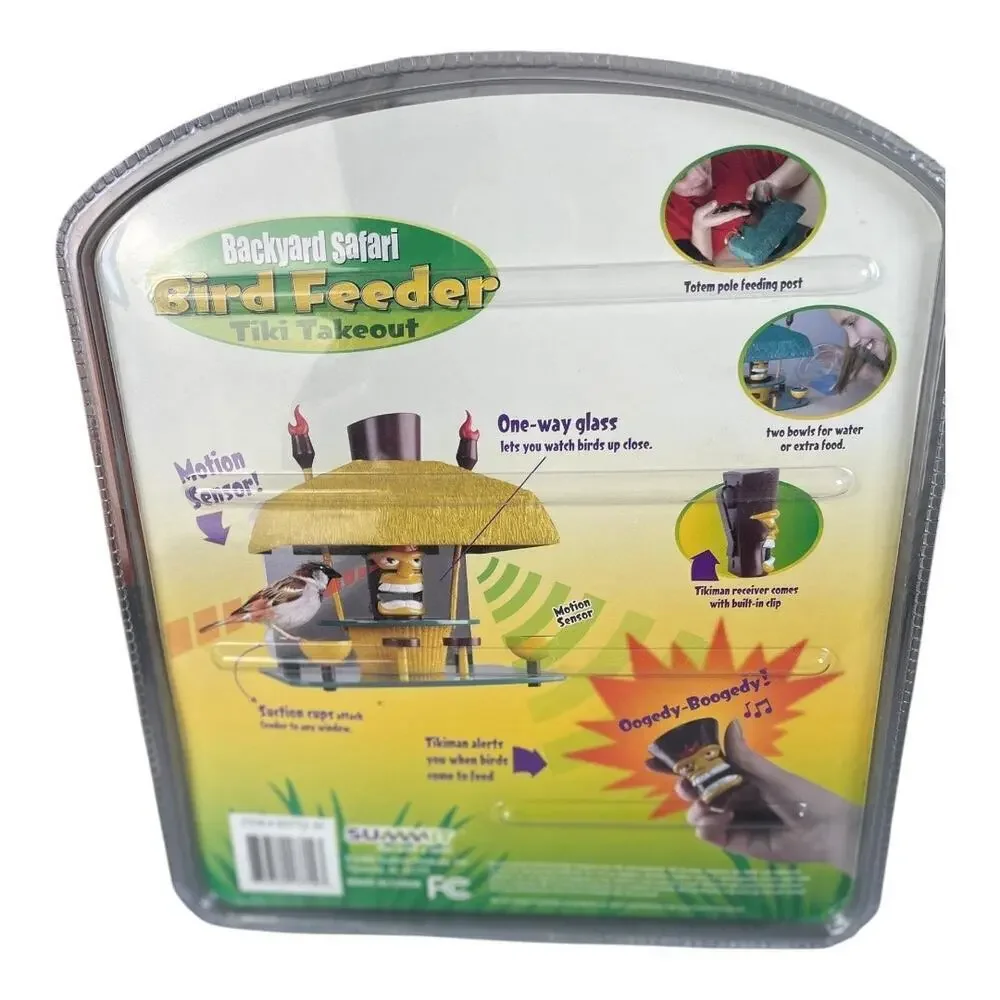 NWT Vintage Backyard Safari “Tiki Takeout” Bird Feeder